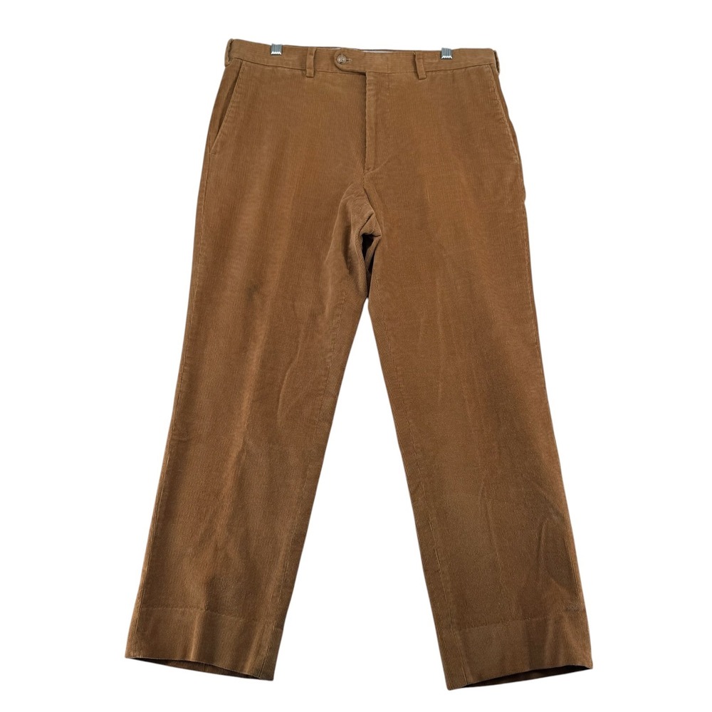 JWN John W Nordstrom Corduroy Trousers Mens 34W/27.5L Tan Traditional Fit Italy